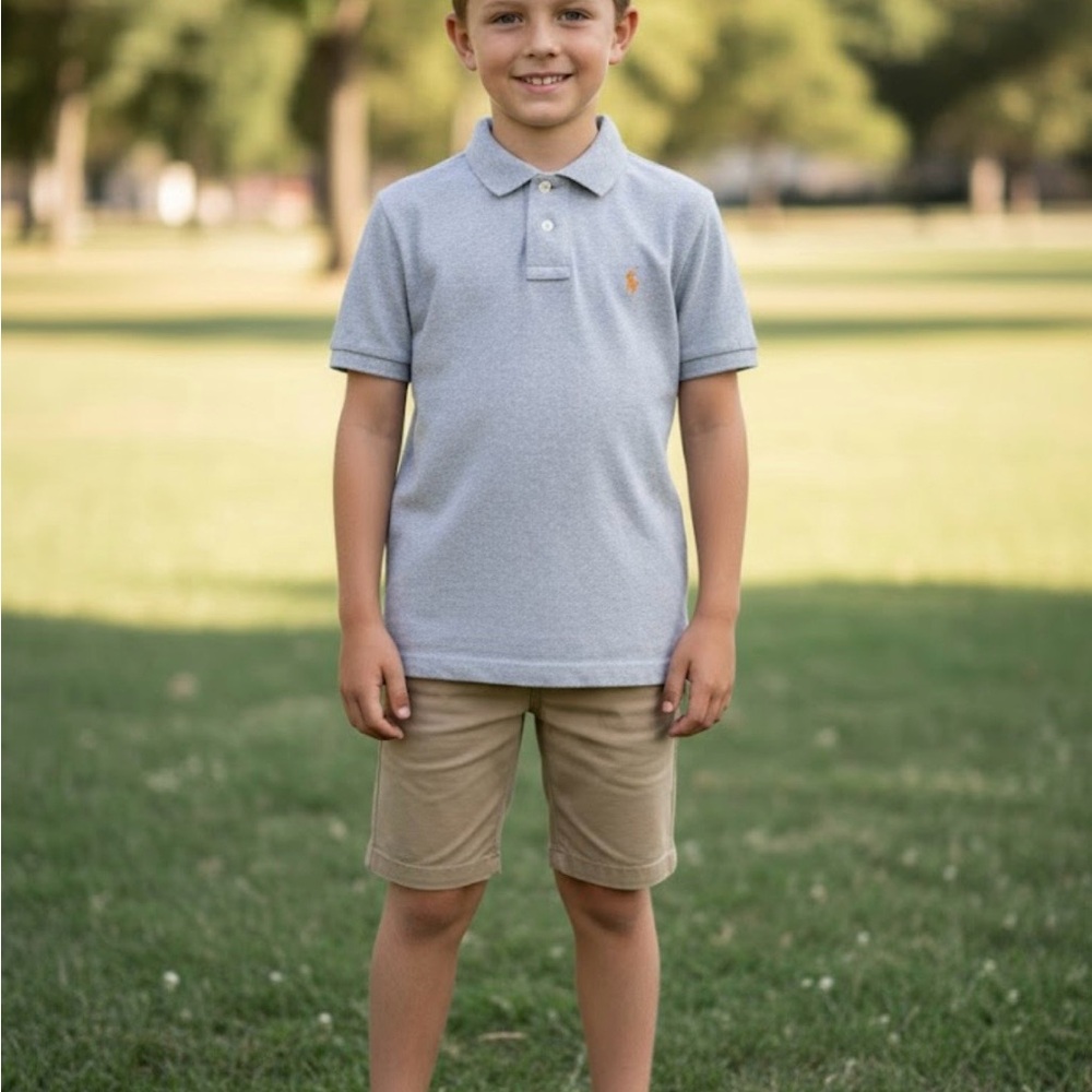 Gray Polo Shirt for Kids